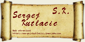 Sergej Kutlačić vizit kartica
